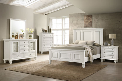 Sandy Beach White California King Five-Piece Bedroom Set