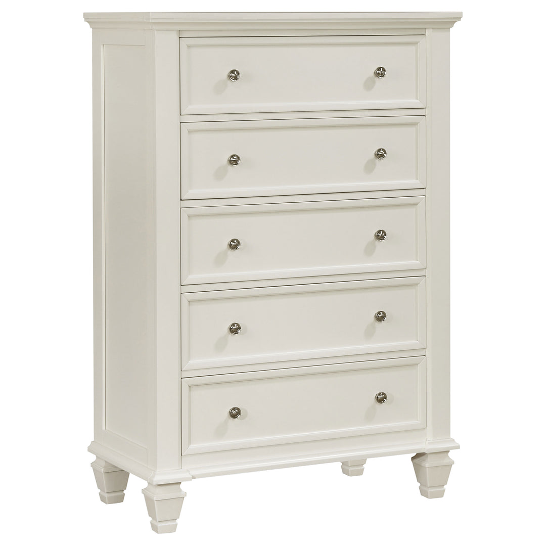 Sandy Beach White Queen Five-Piece Bedroom Set