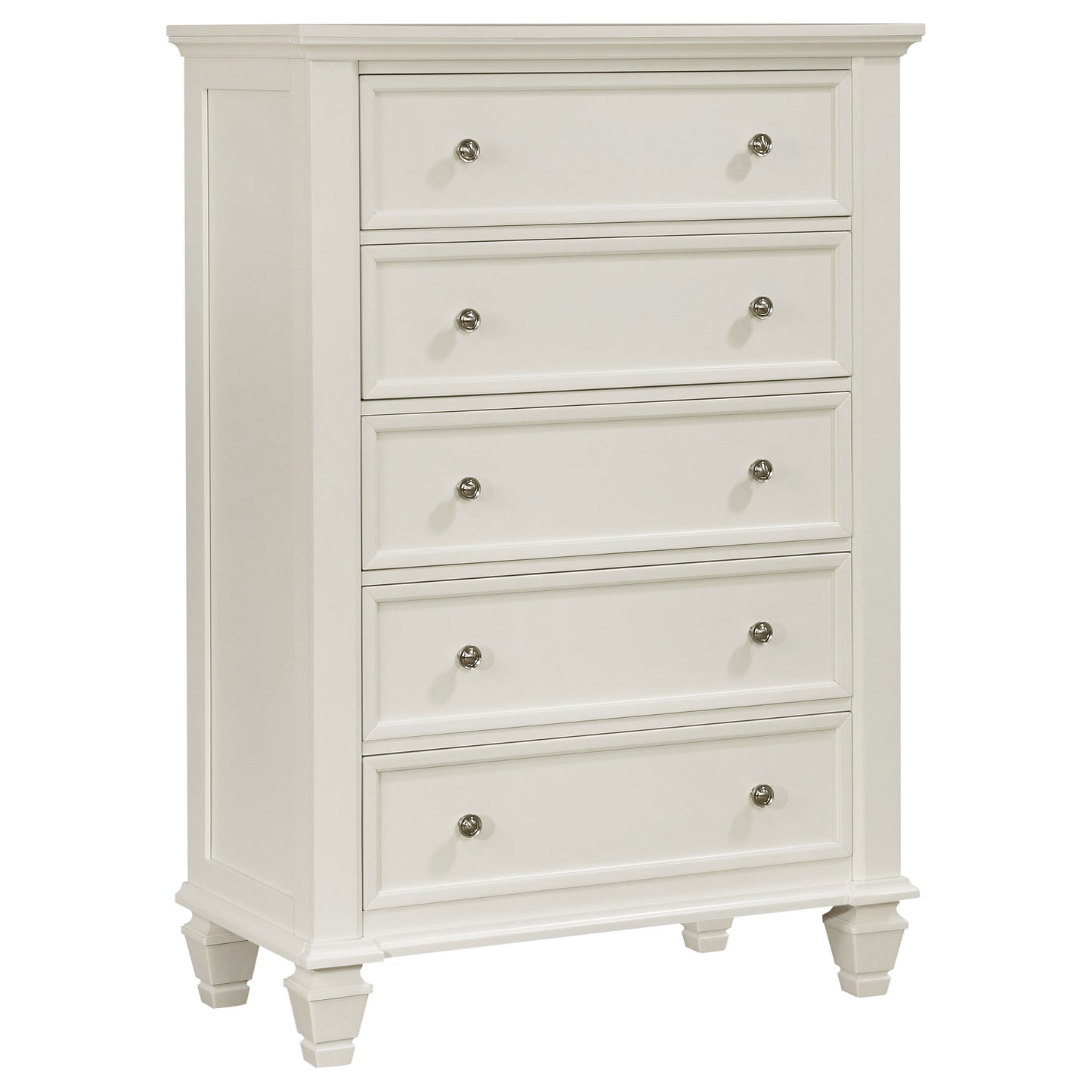 Sandy Beach White Queen Five-Piece Bedroom Set