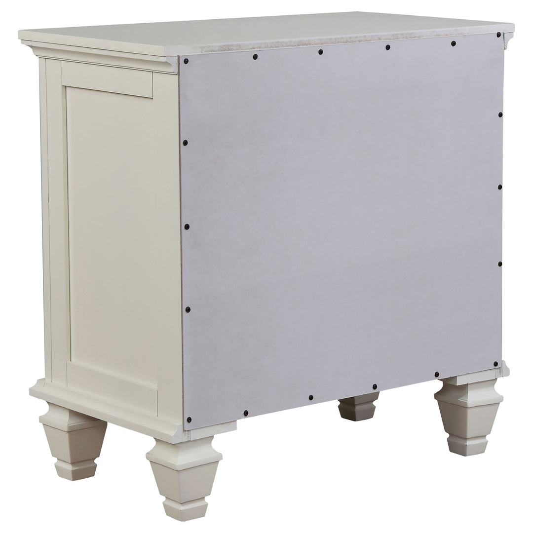 Sandy Beach 3-drawer Nightstand Cream White