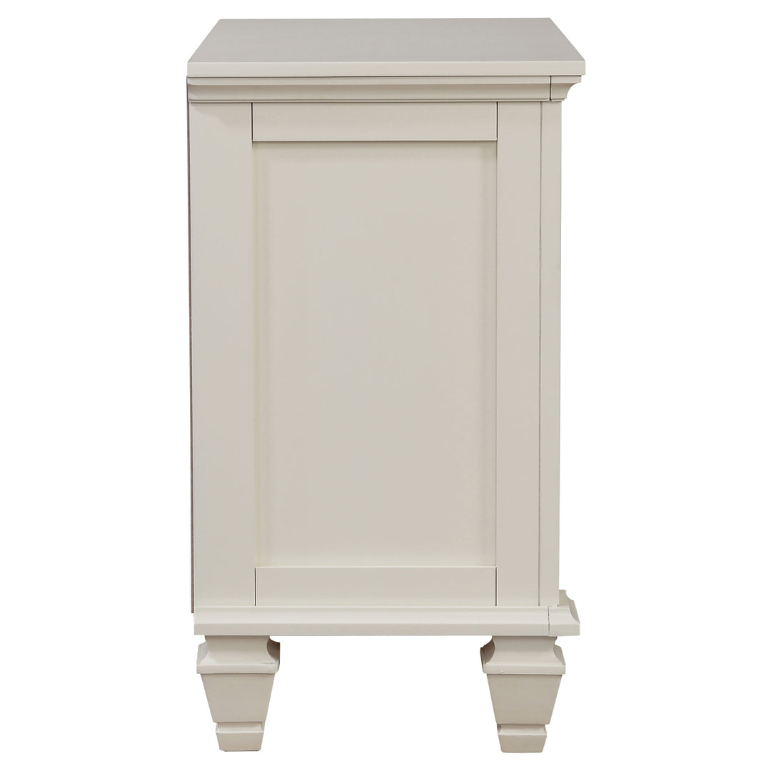 Sandy Beach 3-drawer Nightstand Cream White