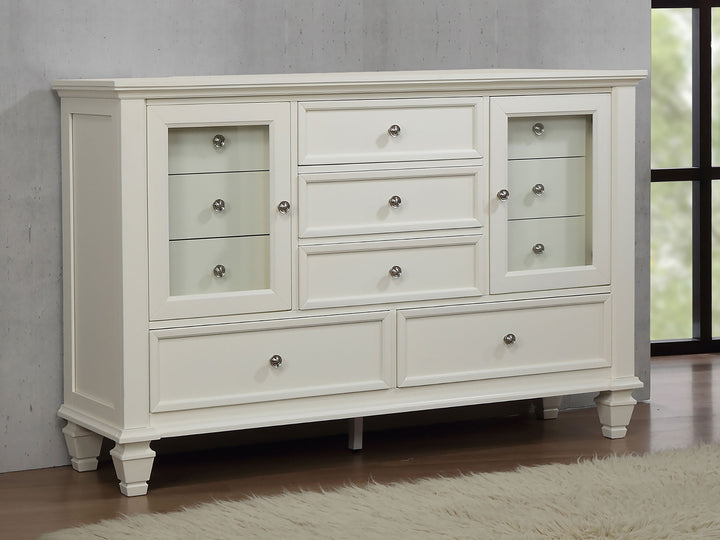 Sandy Beach 11-drawer Dresser Cream White