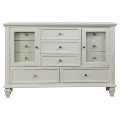 Sandy Beach 11-drawer Dresser Cream White