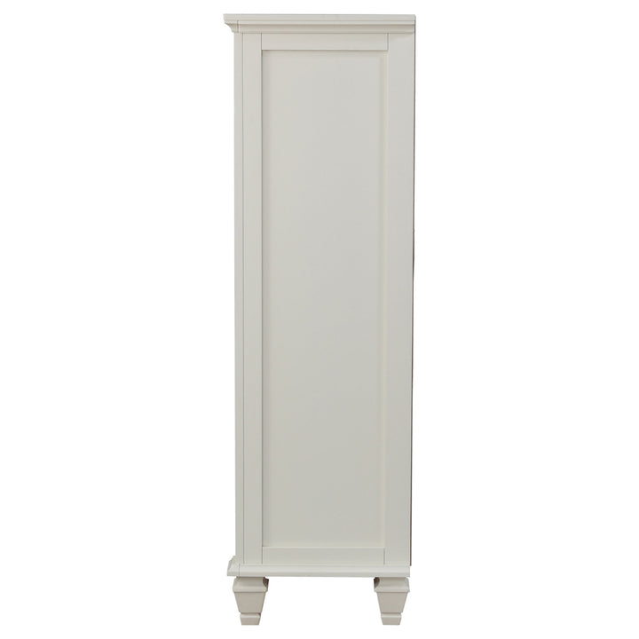 Sandy Beach 8-drawer Door Chest Cream White