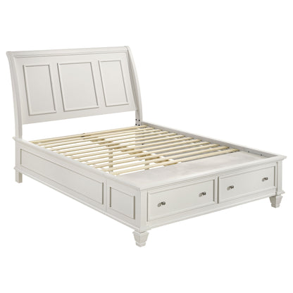 Sandy Beach 5-piece California King Bedroom Set Cream White