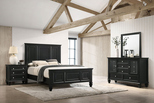 Sandy Beach Black King Four-Piece Bedroom Set