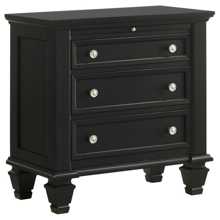 Sandy Beach Black Queen Four-Piece Bedroom Set