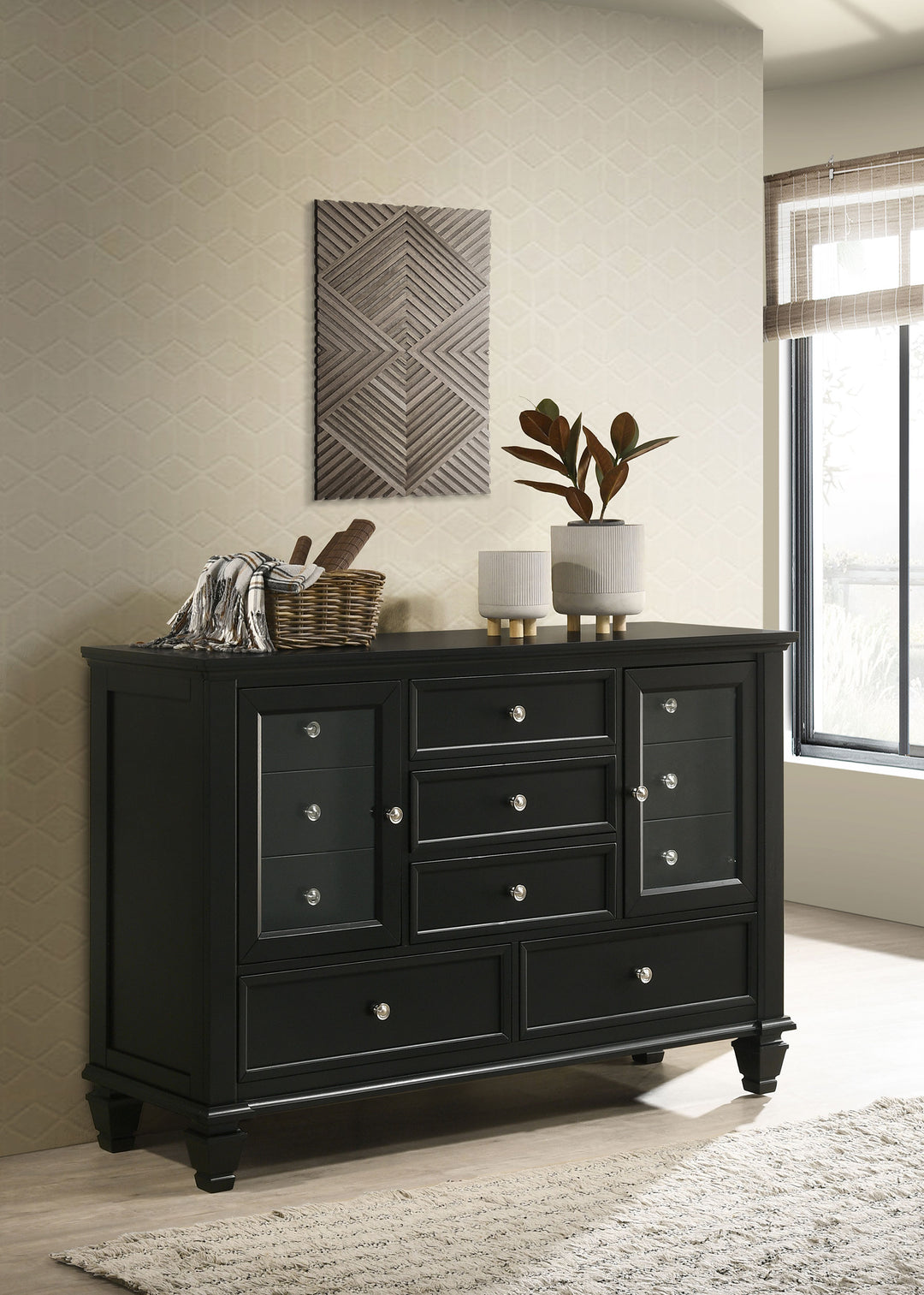 Sandy Beach 11-drawer Dresser Black