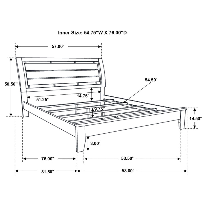 Serenity Wood Full Panel Bed Rich Merlot