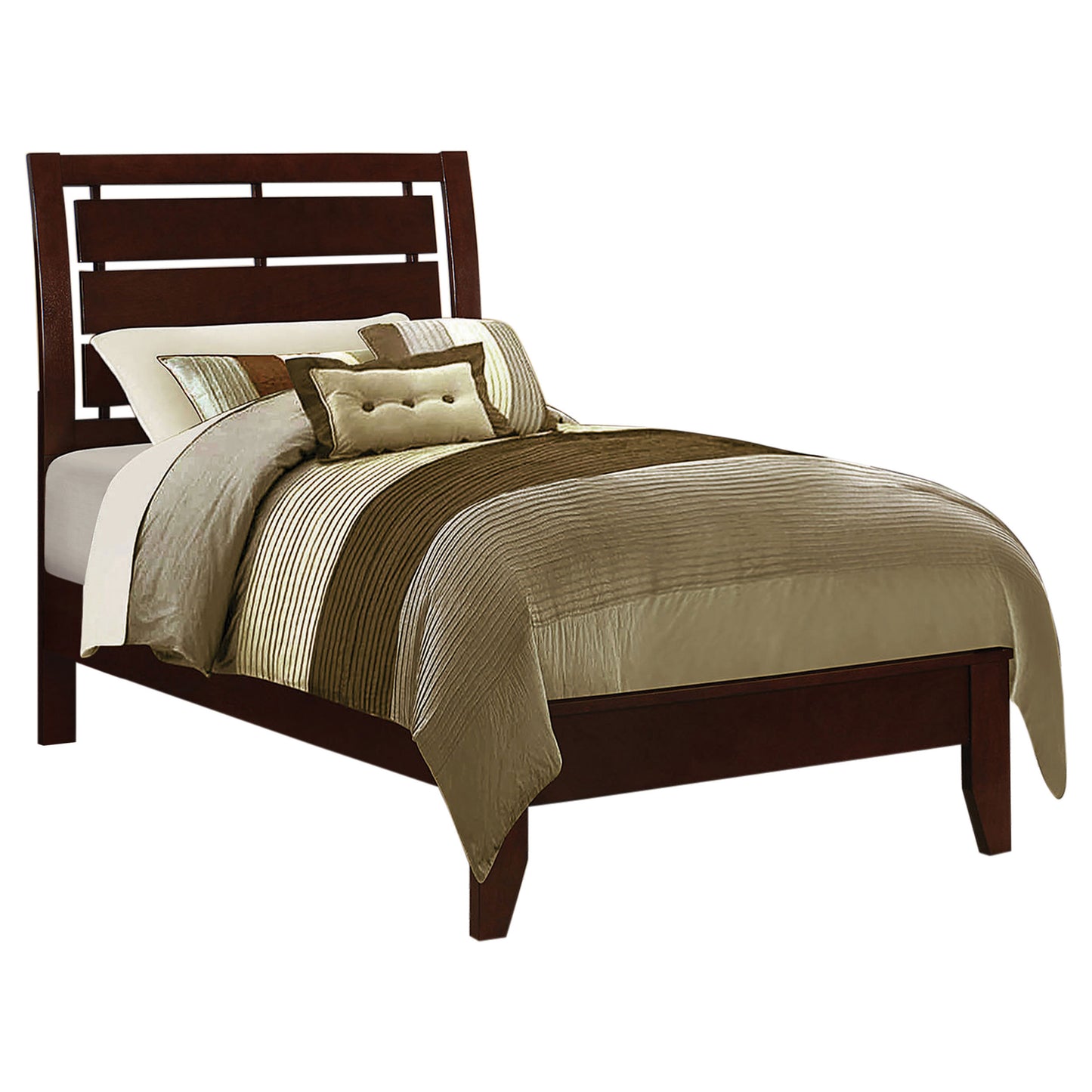 Serenity Rich Merlot Twin Five-Piece Bedroom Set