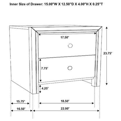 Serenity Rich Merlot Nightstand