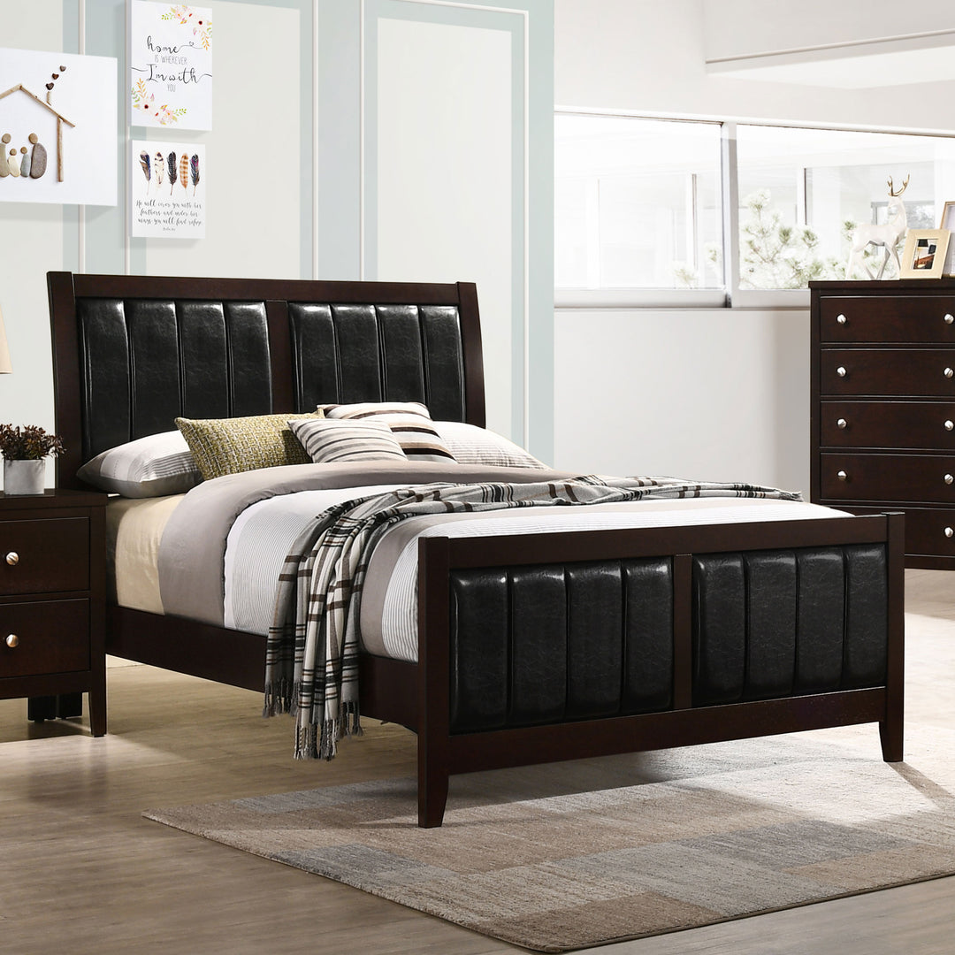 Carlton Wood Full Panel Bed Cappuccino