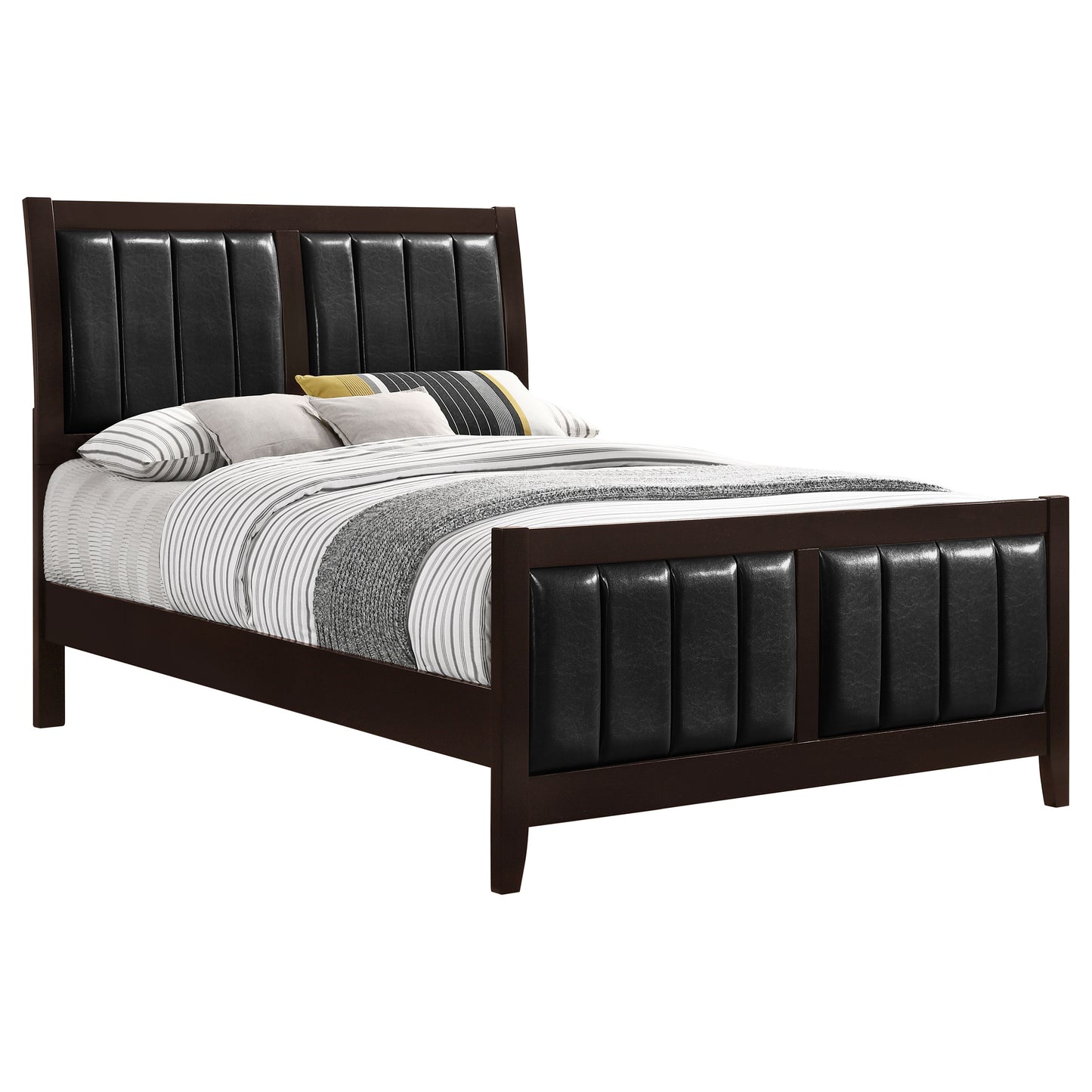 Carlton Wood Full Panel Bed Cappuccino