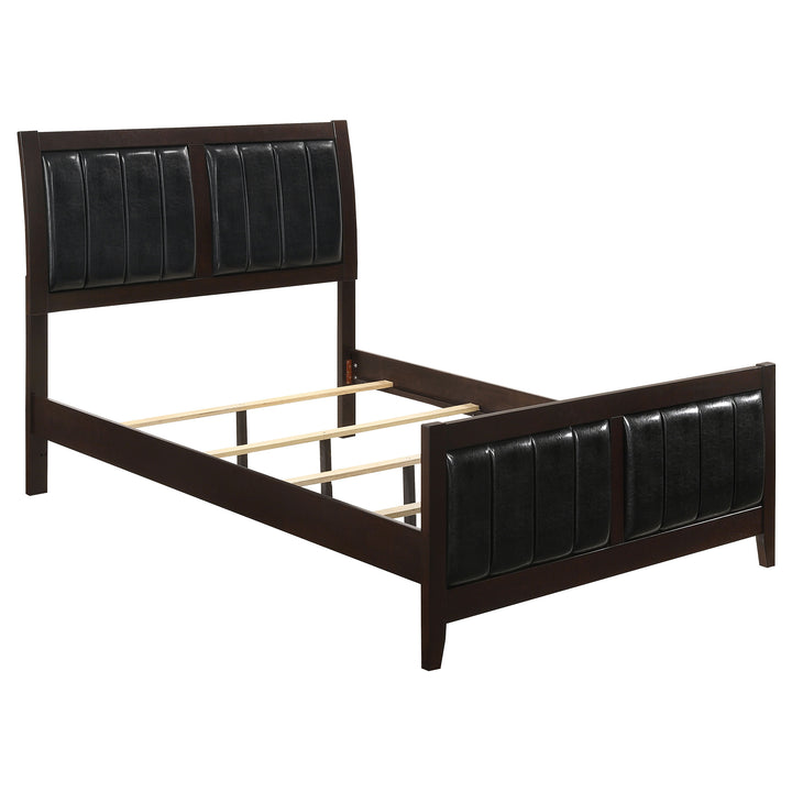 Carlton Cappuccino Upholstered King Five-Piece Bedroom Set