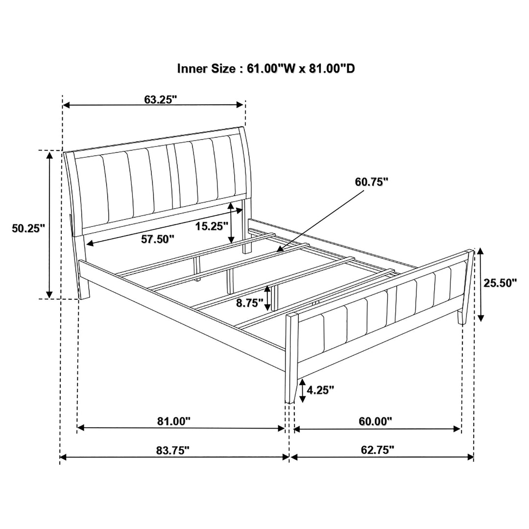 Carlton Wood Queen Panel Bed Cappuccino