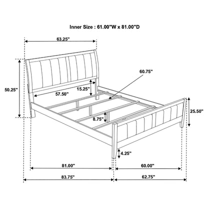 Carlton Wood Queen Panel Bed Cappuccino