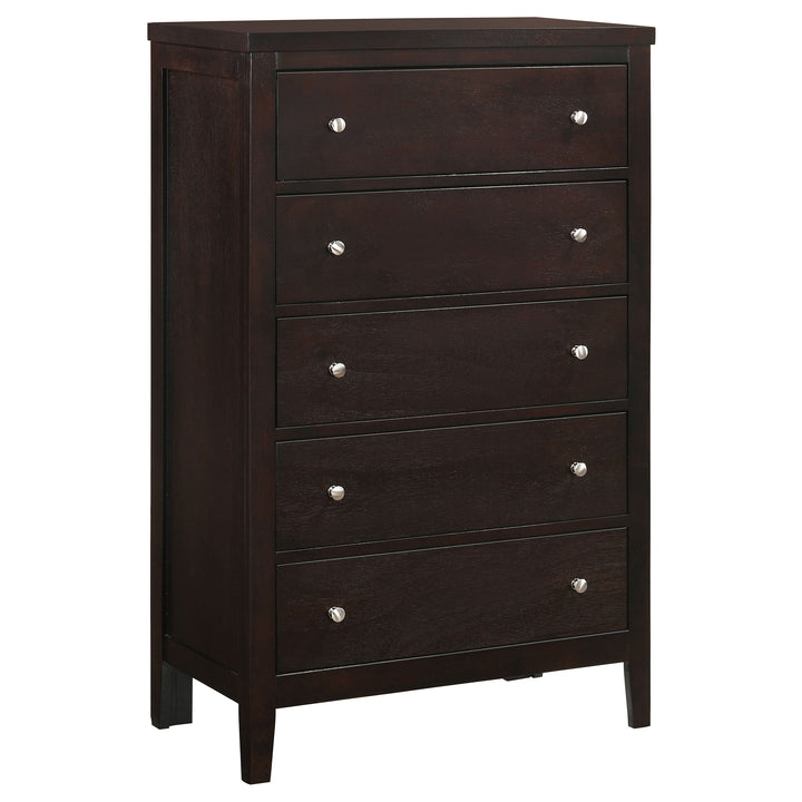 Carlton 5-drawer Bedroom Chest Cappuccino