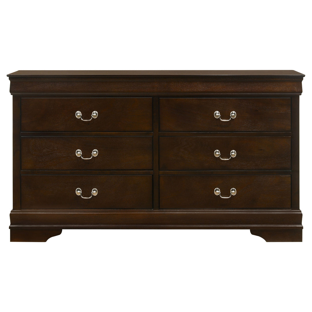 Louis Philippe 6-drawer Dresser Cappuccino