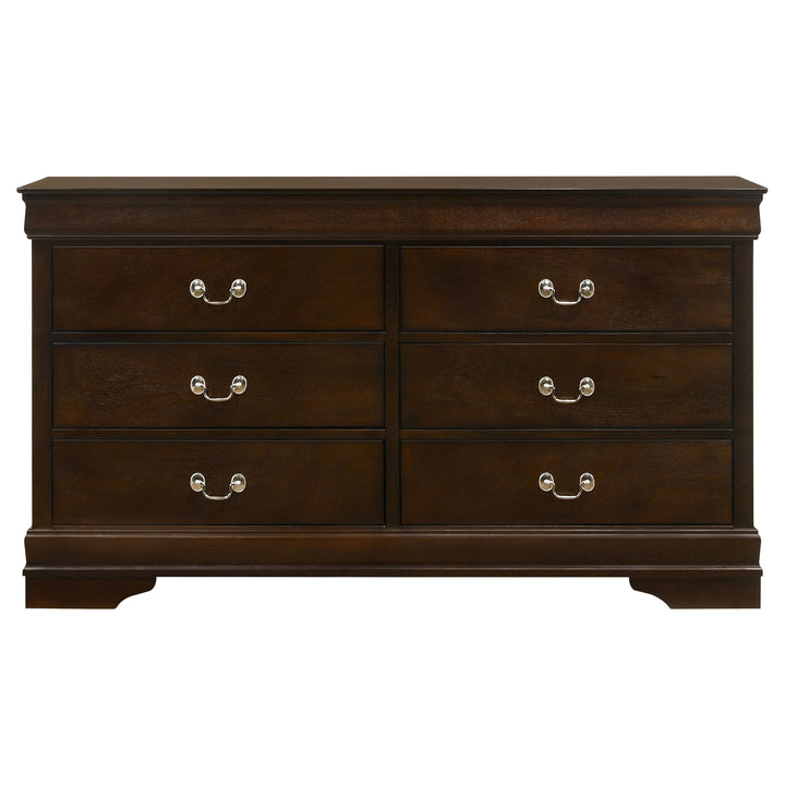 Louis Philippe 6-drawer Dresser Cappuccino