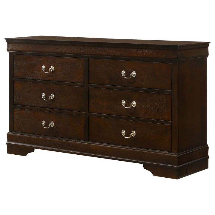 Louis Philippe 6-drawer Dresser Cappuccino