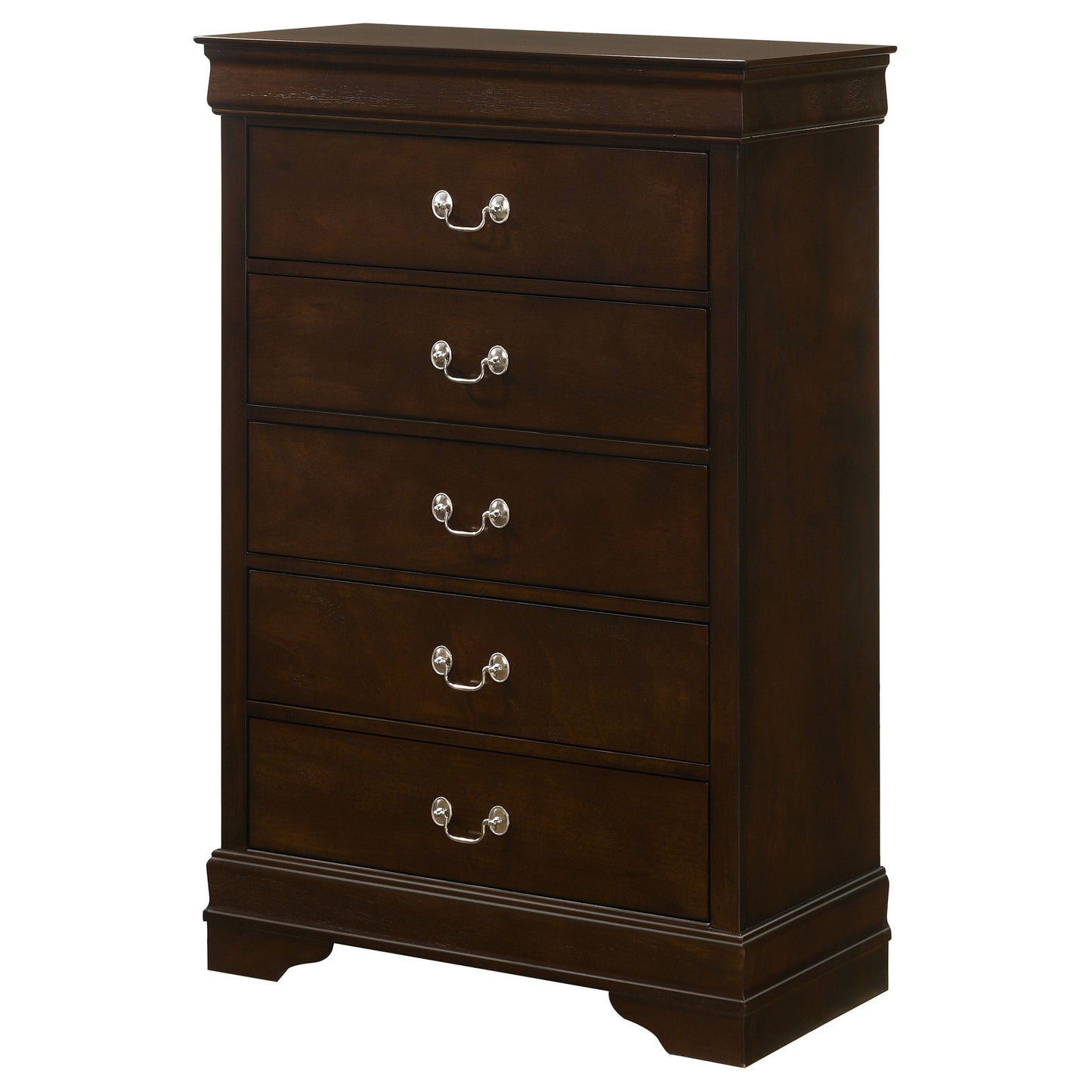 Louis Philippe 5-drawer Bedroom Chest Cappuccino