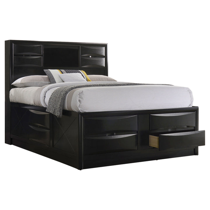 Briana Transitional Black Eastern King Four-Piece Bedroom Set