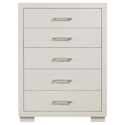 Jessica 5-drawer Bedroom Chest Cream White