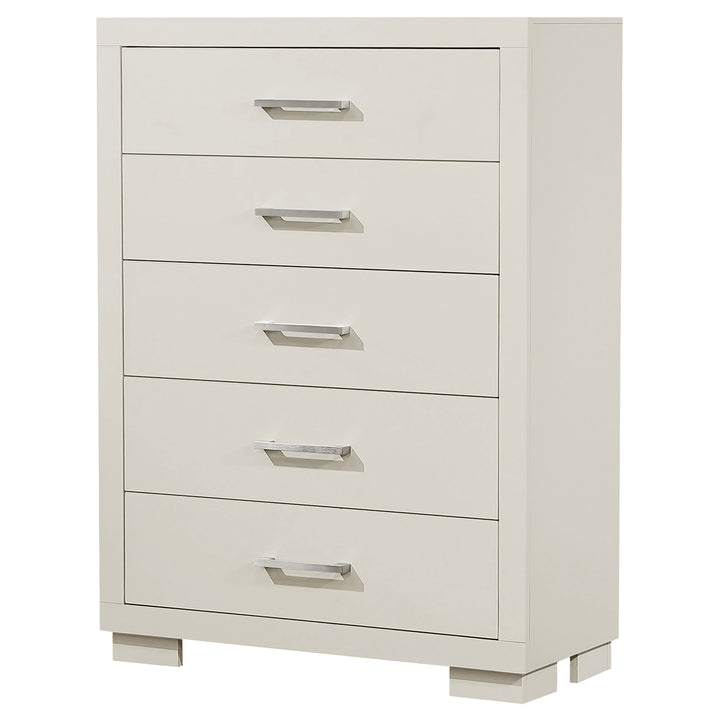 Jessica 5-drawer Bedroom Chest Cream White