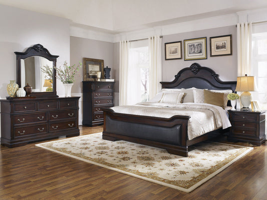 Cambridge Traditional Dark Brown Eastern King Four-Piece Set