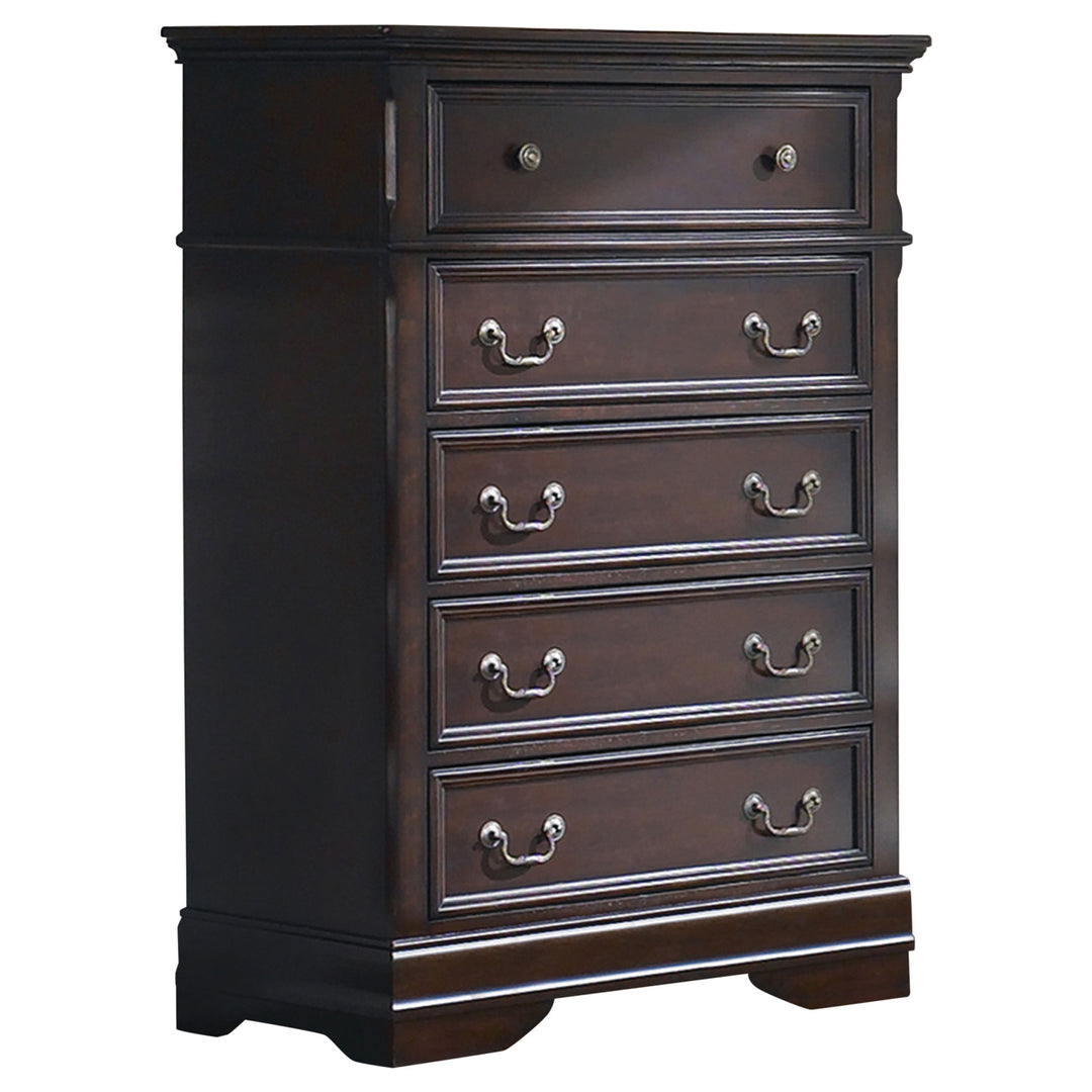 Cambridge 5-drawer Bedroom Chest Cappuccino