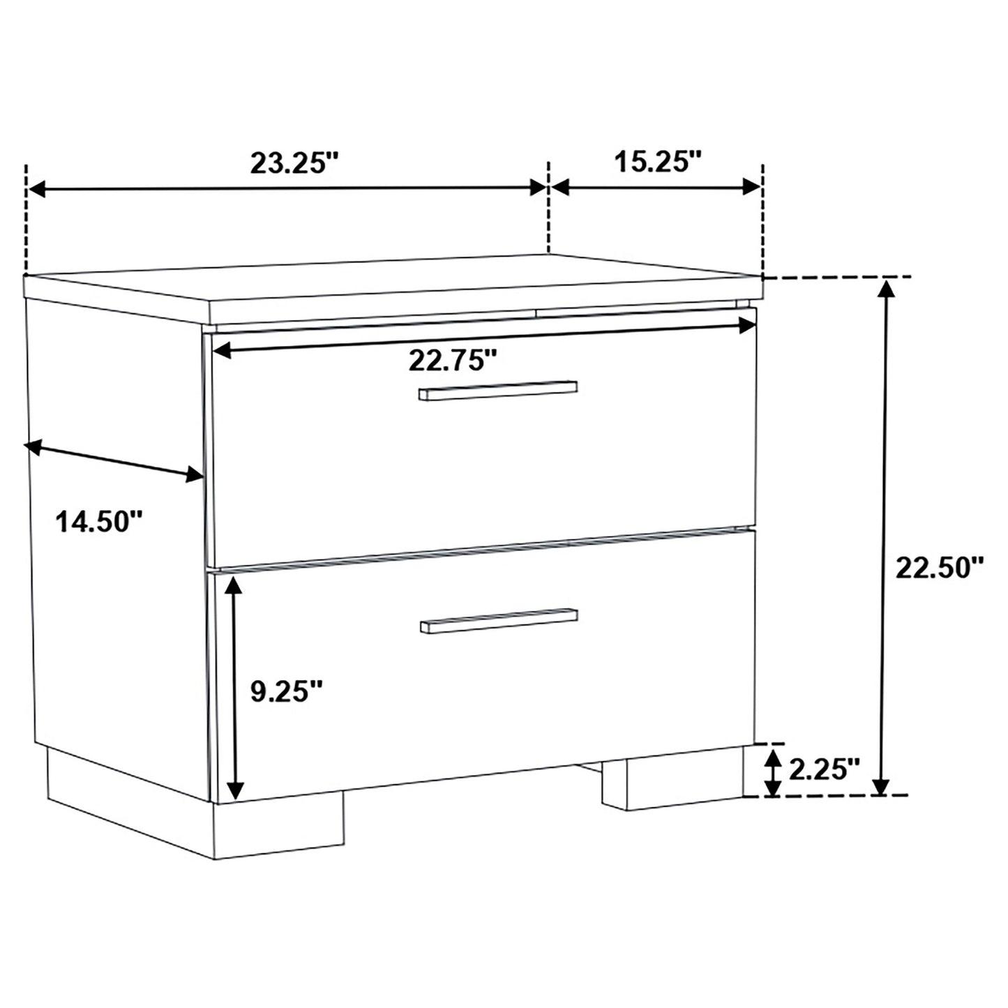 Felicity 6-piece Queen Bedroom Set White High Gloss