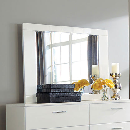 Felicity Glossy White Dresser Mirror