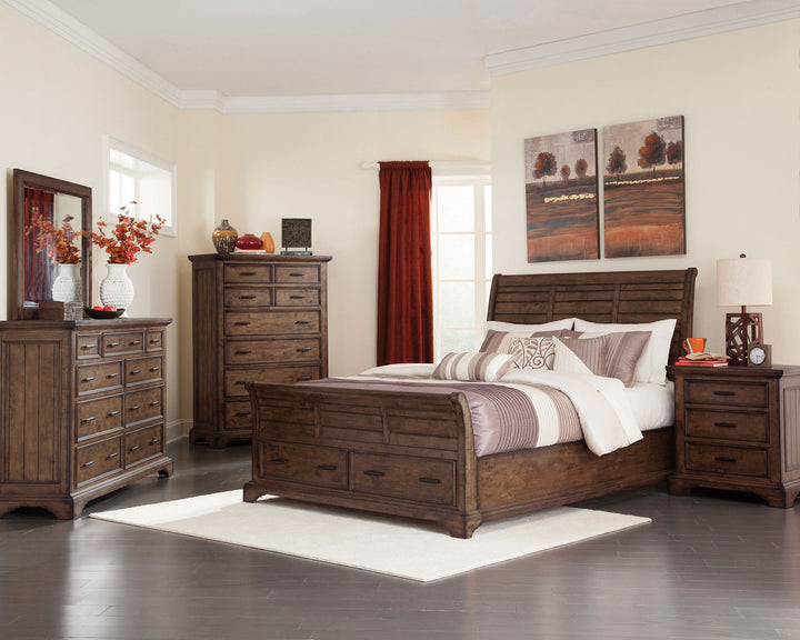 Elk Grove Rustic Rich Bourbon California King Four-Piece Set