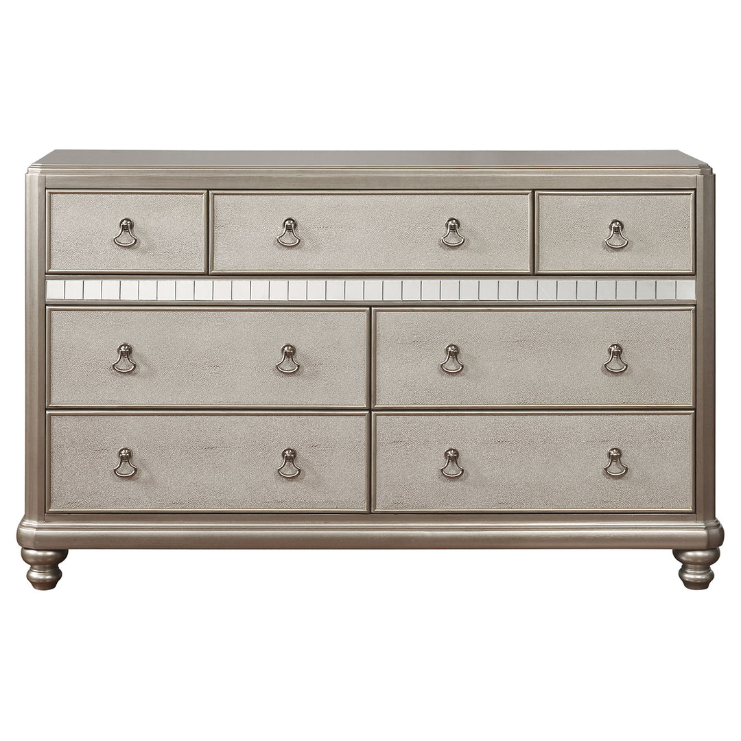 Bling Game 7-drawer Dresser Metallic Platinum