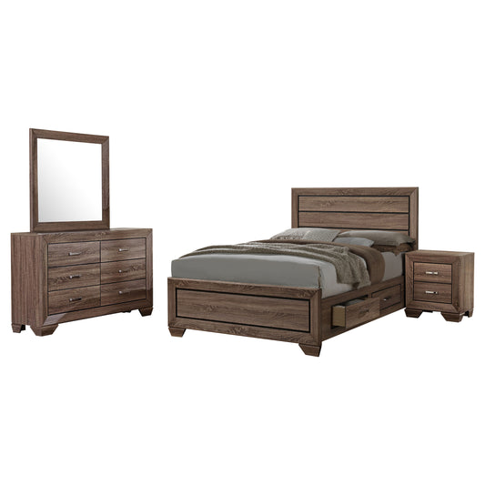 Kauffman Transitional Washed Taupe Eastern King Four-Piece Set