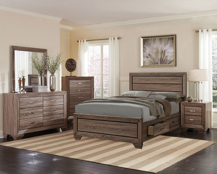 Kauffman Transitional Washed Taupe Eastern King Five-Piece Set