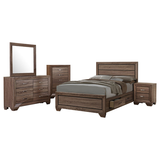 Kauffman Transitional Washed Taupe California King Five-Piece Set