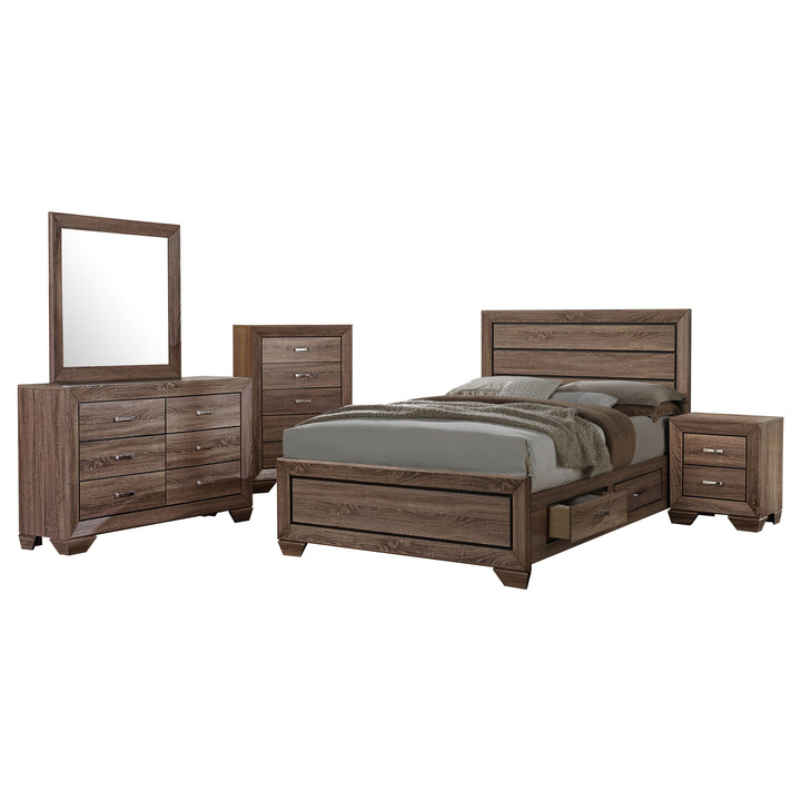 Kauffman Transitional Washed Taupe Queen Five-Piece Set