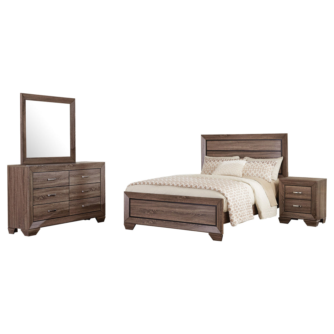 Kauffman Transitional Washed Taupe Eastern King Four-Piece Set