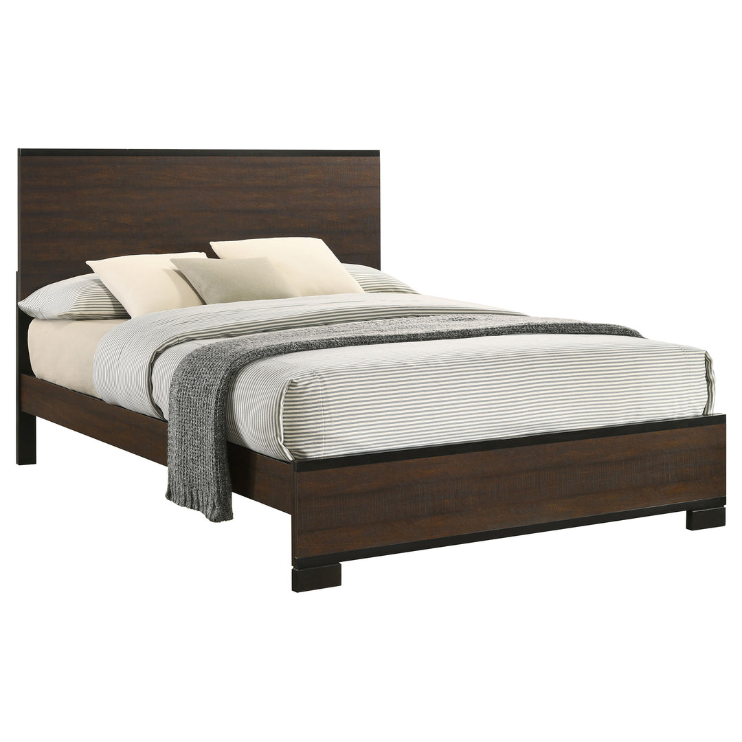 Edmonton Wood Eastern King Panel Bed Rustic Tobacco