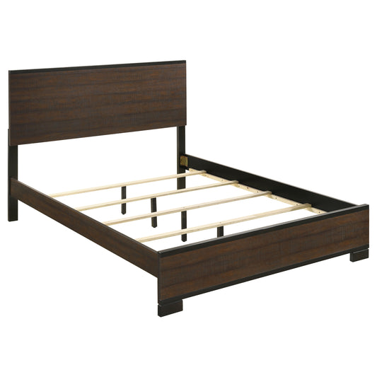 Edmonton Wood California King Panel Bed Rustic Tobacco