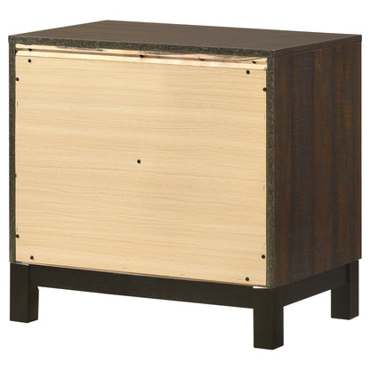 Edmonton 2-drawer Nightstand Rustic Tobacco