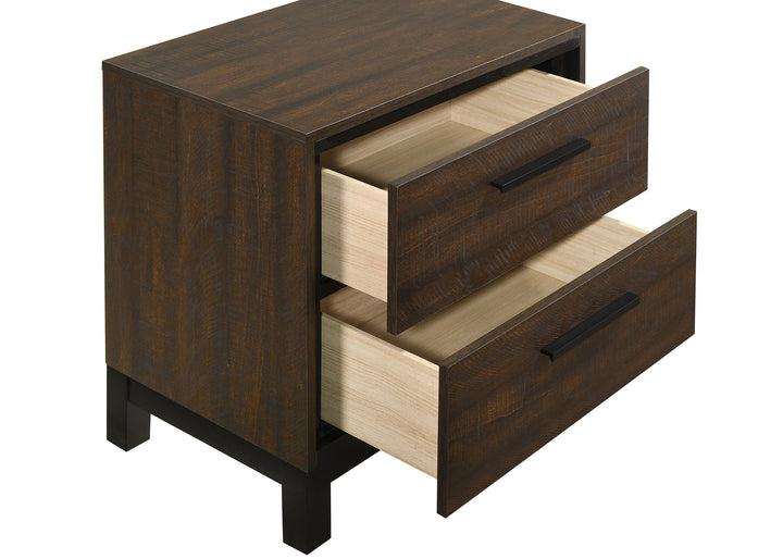 Edmonton 2-drawer Nightstand Rustic Tobacco