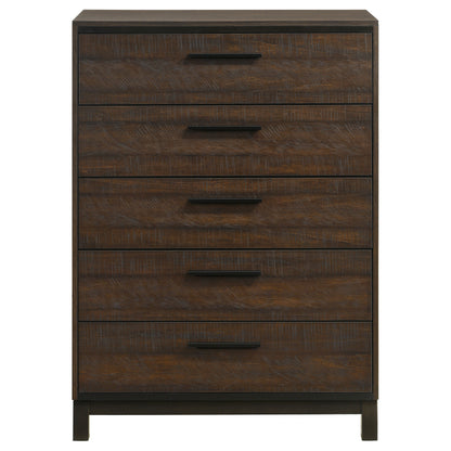 Edmonton 5-drawer Bedroom Chest Rustic Tobacco