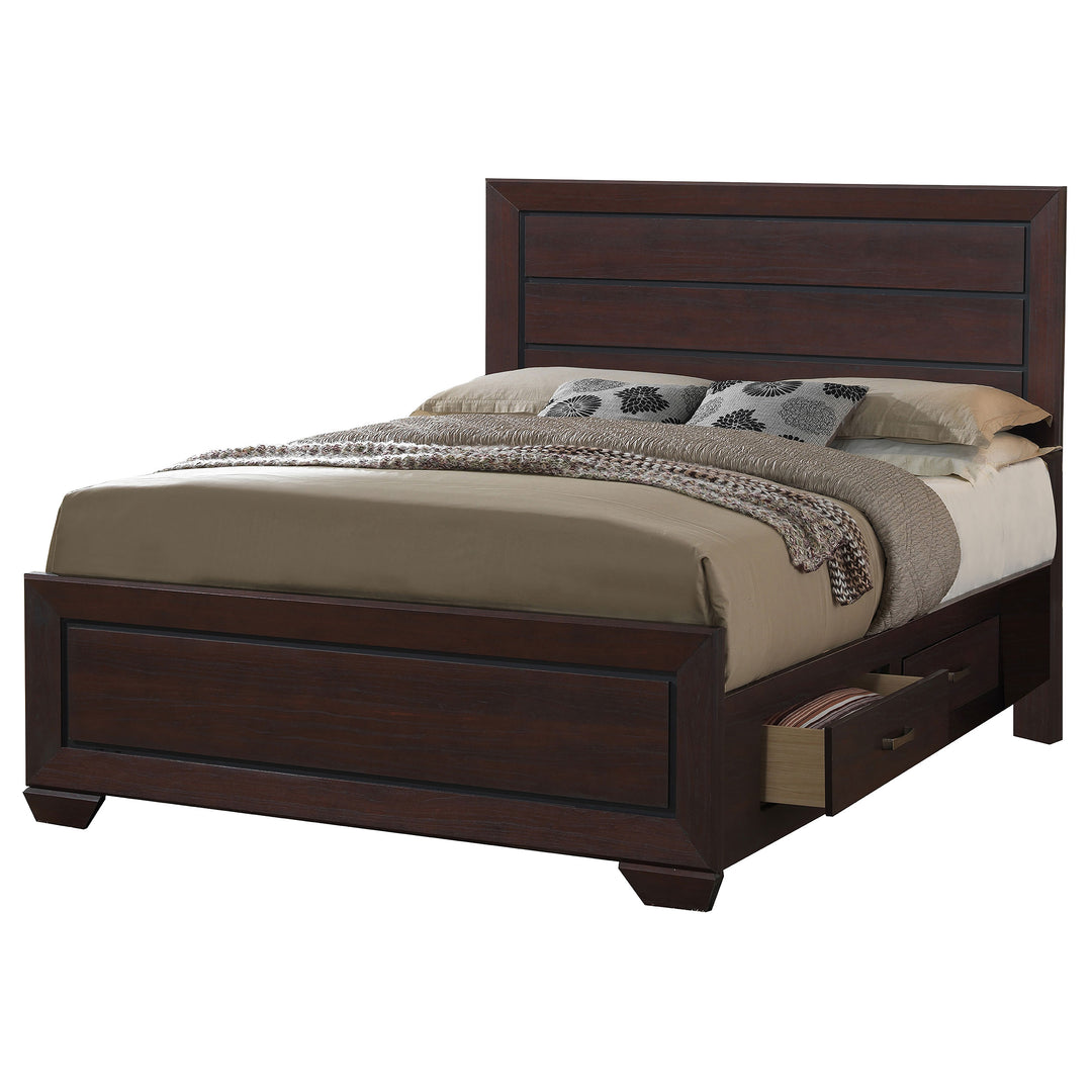 Fenbrook Transitional Dark Cocoa Eastern King Four-Piece Set