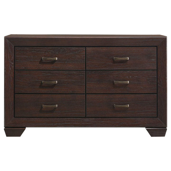 Kauffman 6-drawer Dresser Dark Cocoa