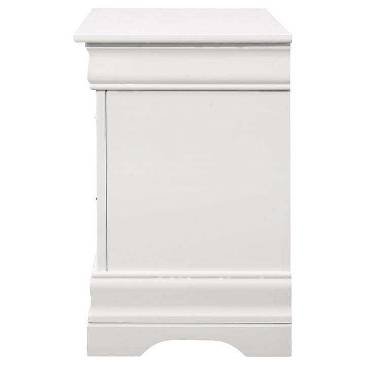 Louis Philippe 2-drawer Nightstand White