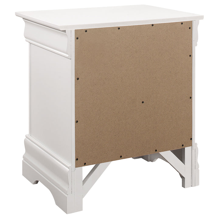 Louis Philippe 2-drawer Nightstand White