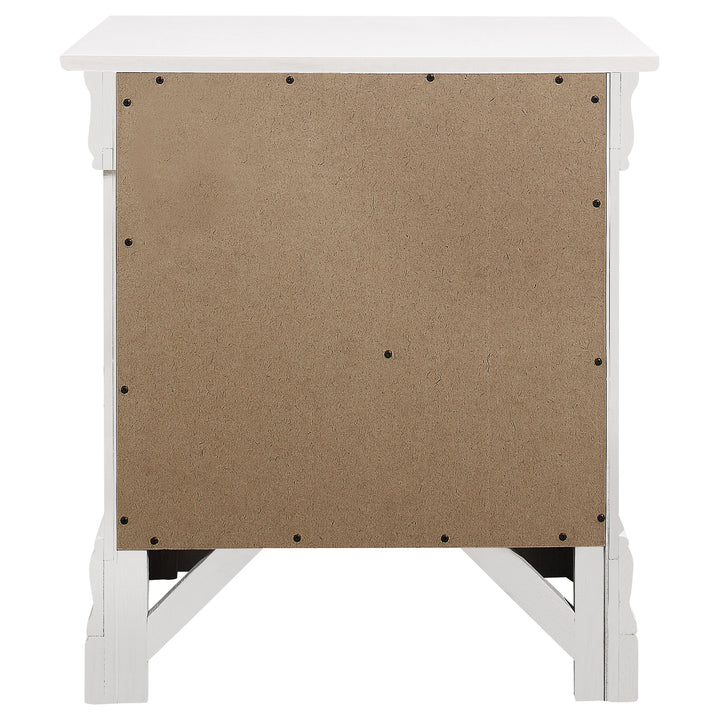 Louis Philippe 2-drawer Nightstand White