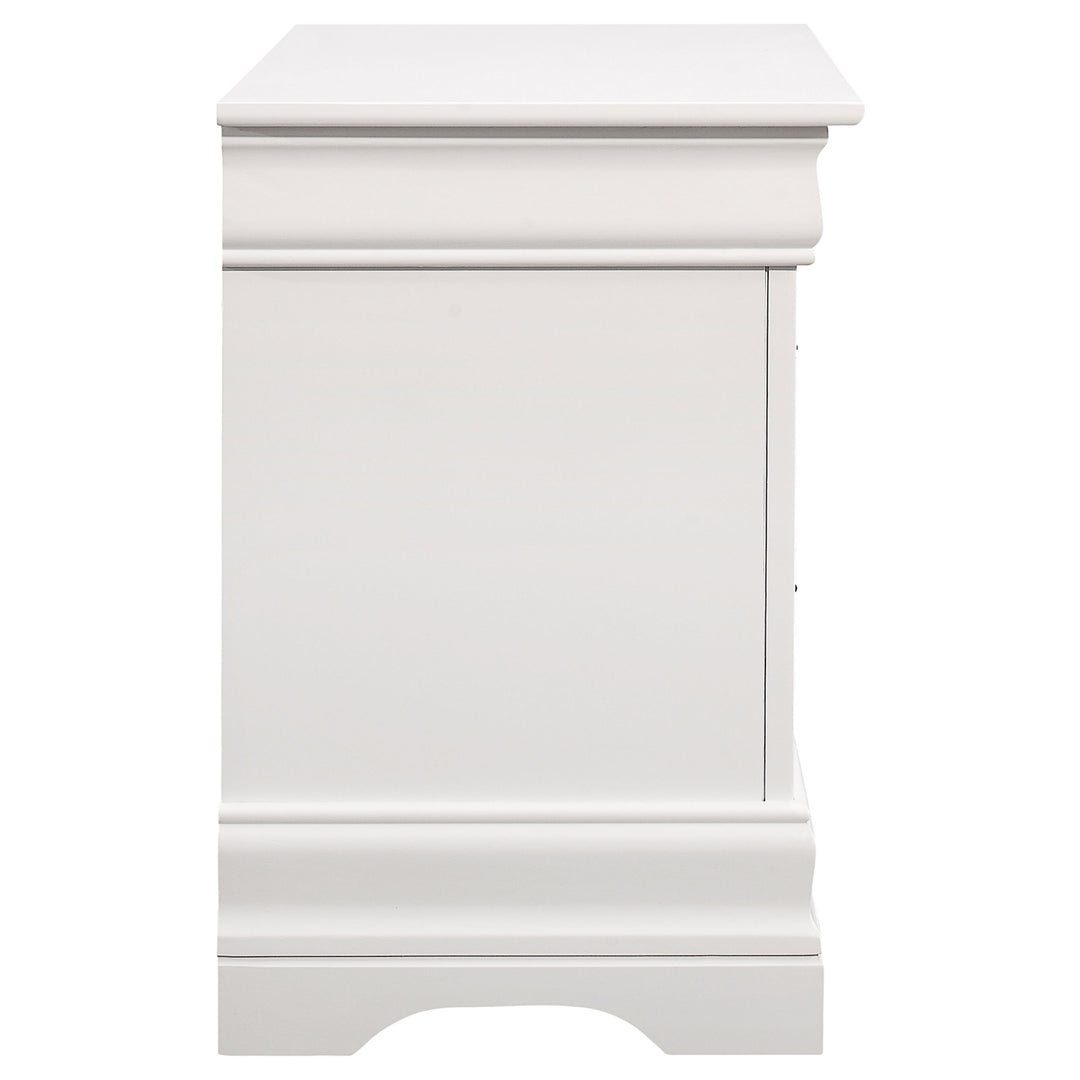 Louis Philippe 2-drawer Nightstand White